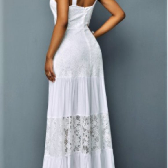 WHITELACE MAXI DRESS. - Picture 2 of 3